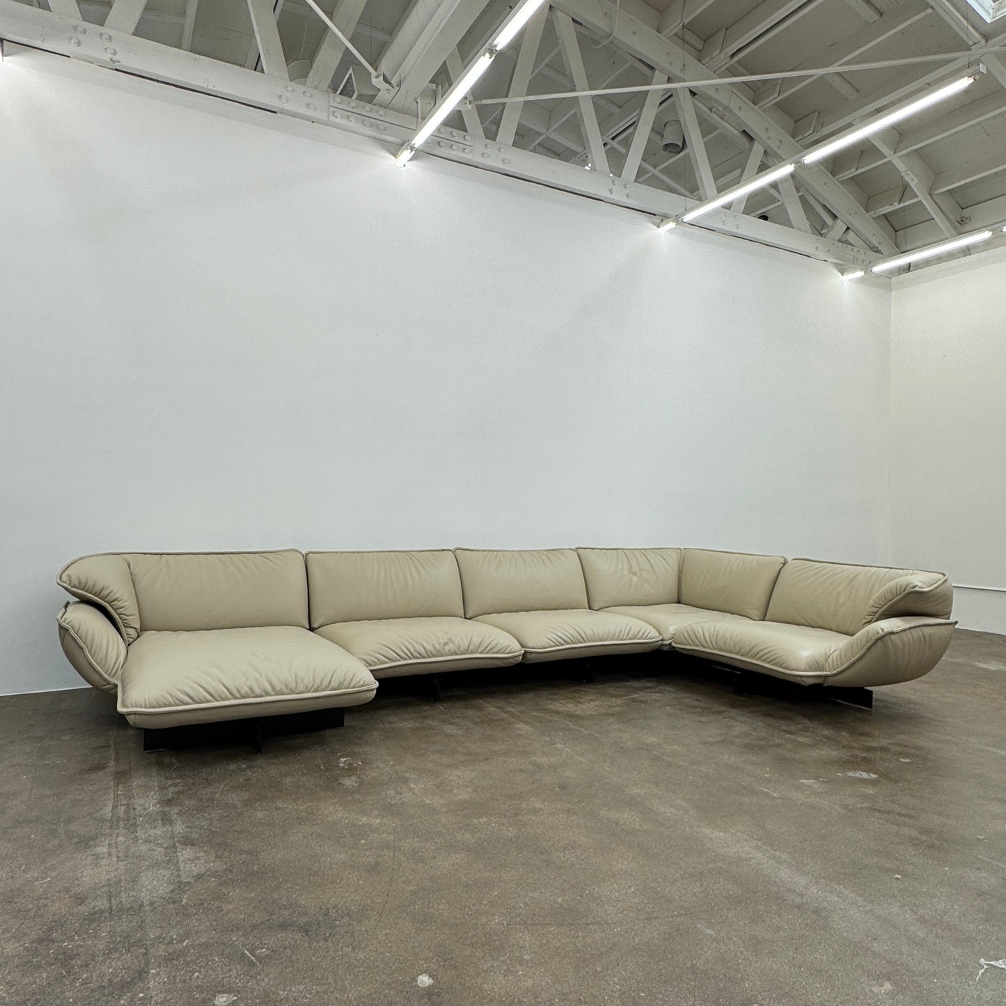 Canapé d'angle en cuir Cassina Superbeam 5 pièces