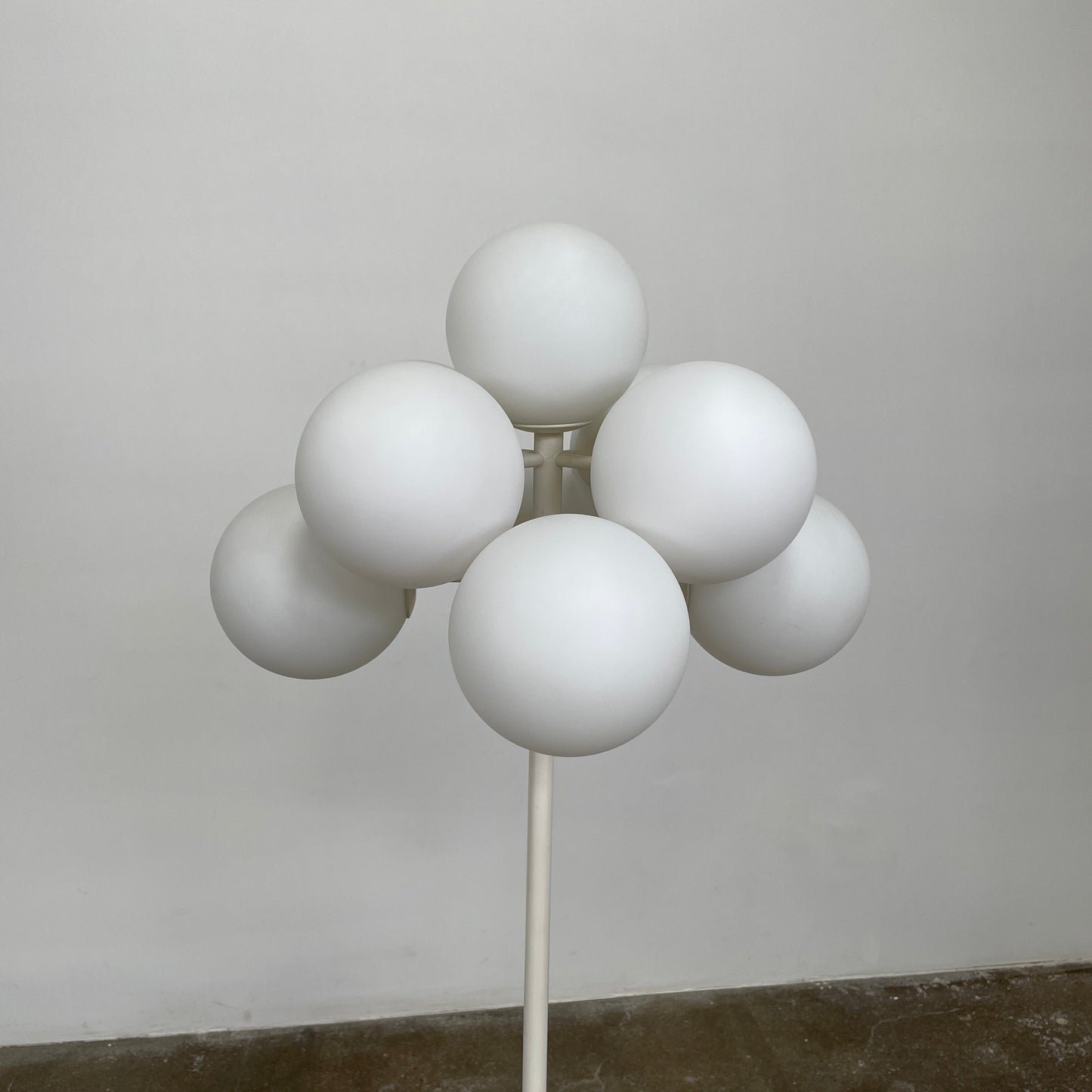 Lampadaire blanc vintage Lightolier