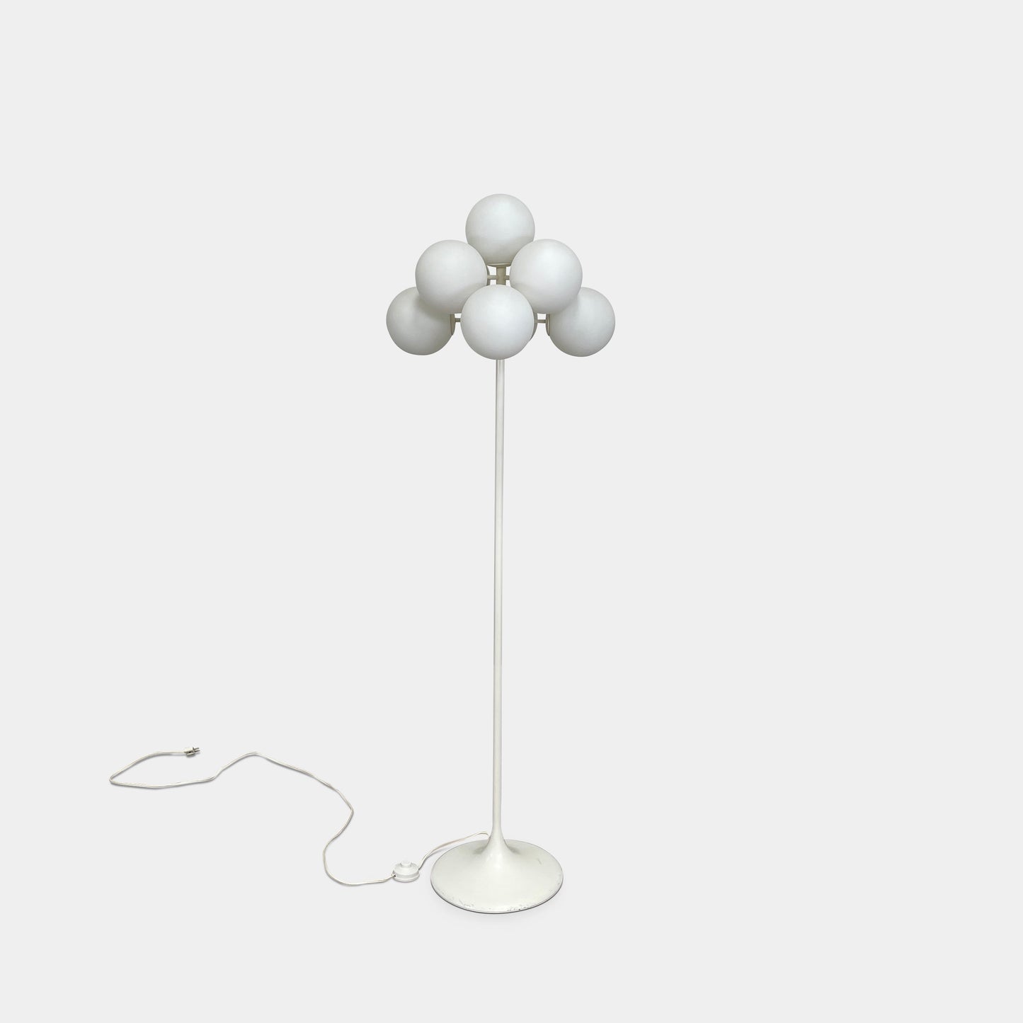 Lampadaire blanc vintage Lightolier