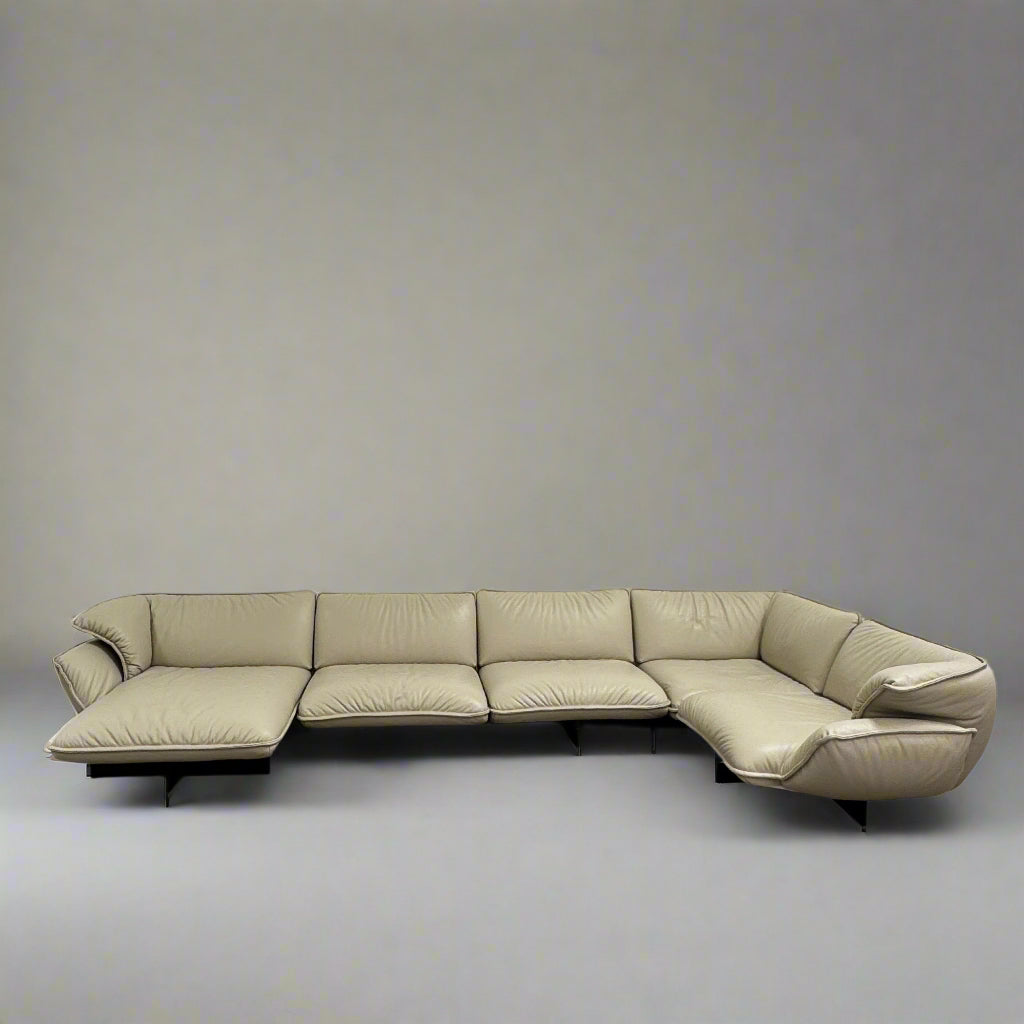 Canapé d'angle en cuir Cassina Superbeam 5 pièces