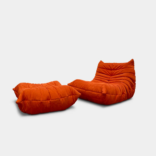 Chauffeuse et pouf Togo Ligne Roset