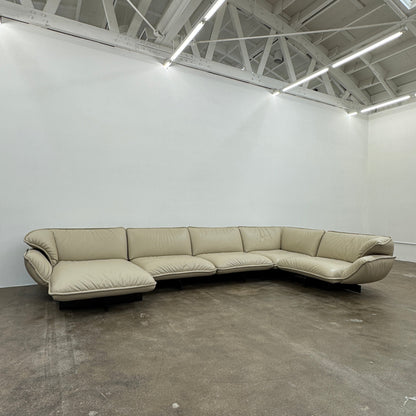 Canapé d'angle en cuir Cassina Superbeam 5 pièces
