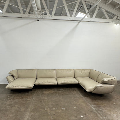 Canapé d'angle en cuir Cassina Superbeam 5 pièces