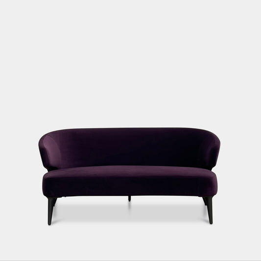 Canapé Minotti Aston en velours aubergine
