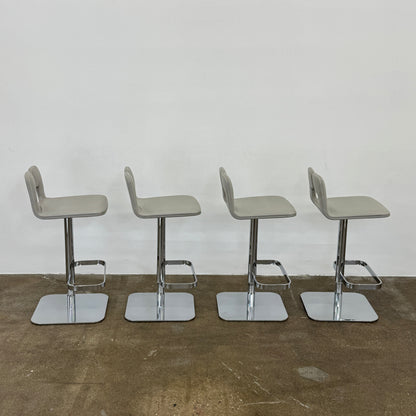 Lot de 4 tabourets de bar pivotants Poltrona Frau ALO