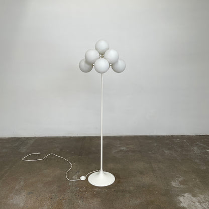 Lampadaire blanc vintage Lightolier