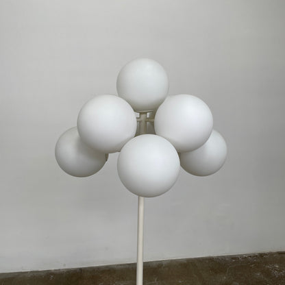 Lampadaire blanc vintage Lightolier