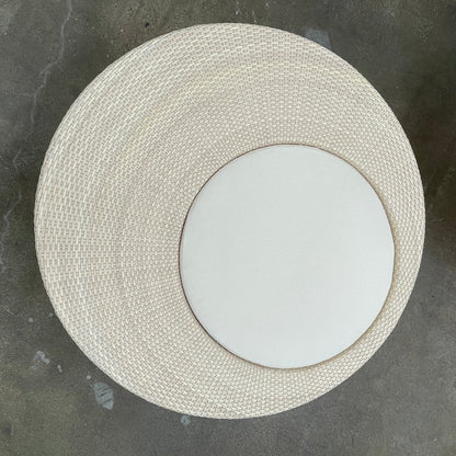 Ensemble de canapé pivotant Dedon Orbit avec baldaquin, pouf et table d'appoint