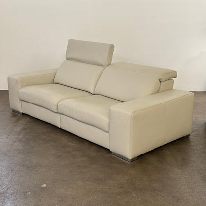 Canapé en cuir Roche Bobois avec appui-tête mobile