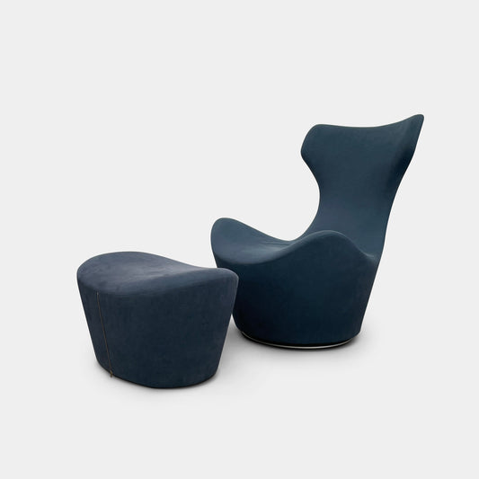 Chaise pivotante avec pouf Papilio de B&amp;B Italia Grande