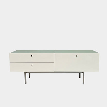 Buffet plat Cassina 255-256 laqué blanc