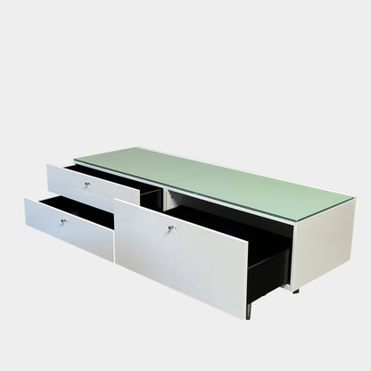 Buffet plat Cassina 255-256 laqué blanc