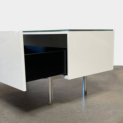 Buffet plat Cassina 255-256 laqué blanc