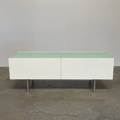 Buffet plat Cassina 255-256 laqué blanc