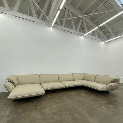 Canapé d'angle en cuir Cassina Superbeam 5 pièces