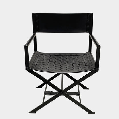 Fauteuil de réalisateur en cuir Nero de Bottega Veneta