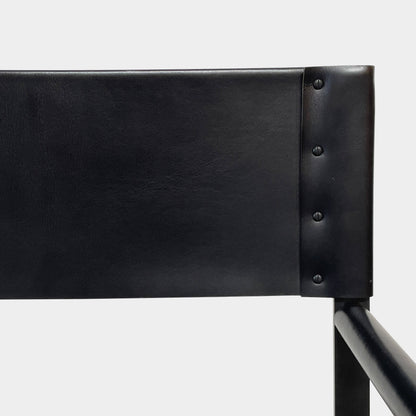 Fauteuil de réalisateur en cuir Nero de Bottega Veneta