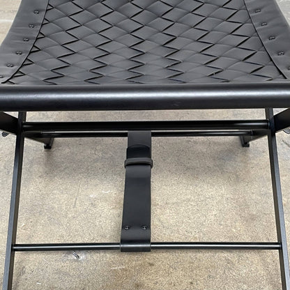 Fauteuil de réalisateur en cuir Nero de Bottega Veneta