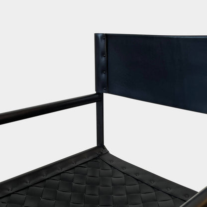 Fauteuil de réalisateur en cuir Nero de Bottega Veneta