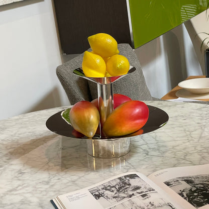 Centre de table à fruits en argent Driade