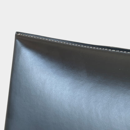 Ensemble de chaises de salle à manger Frag Bella en cuir gris foncé