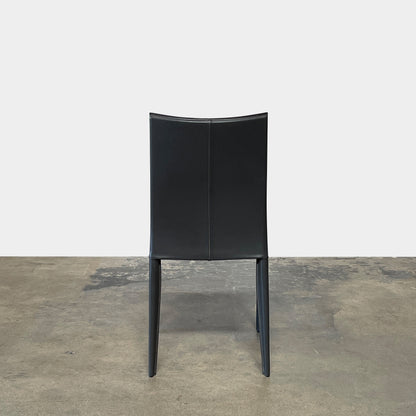 Ensemble de chaises de salle à manger Frag Bella en cuir gris foncé