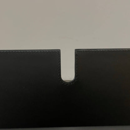 Porte-revues en cuir noir