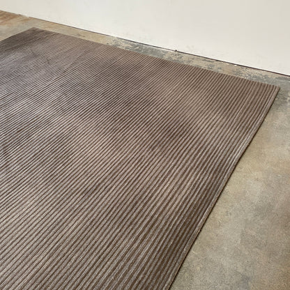 Tapis en laine Delinear Canal Espresso Brown 8'X10'