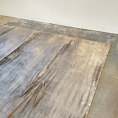 Tapis beige en pure soie de banane Delinear 8'X10'