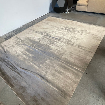 Tapis beige en pure soie de banane Delinear 8'X10'