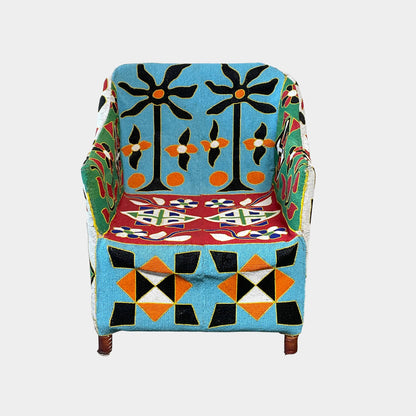Chaise africaine Yoruba perlée à la main (en attente)