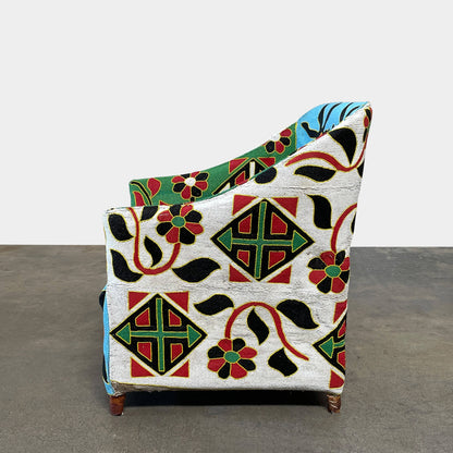 Chaise africaine Yoruba perlée à la main (en attente)