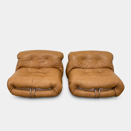 Chaises Cassina Soriana vintage des années 1970 par Afra &amp; Tobia Scarpa, lot de 2