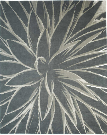 Tapis en laine Delinear Agave vert écume de mer 8'X10'