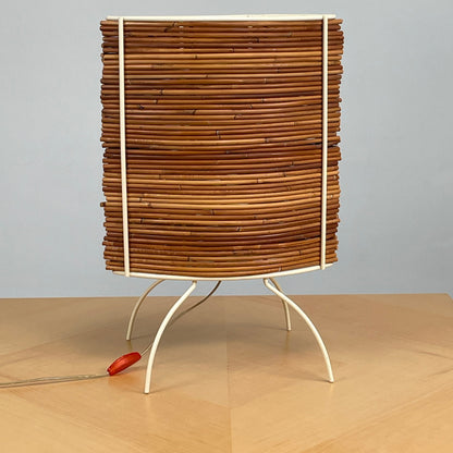 Lampe de Table Vintage Fontana Arte en Bambú