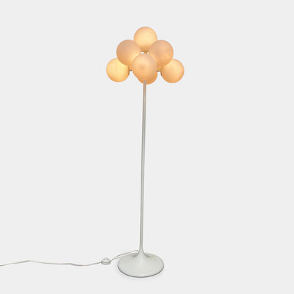 Lampadaire blanc vintage Lightolier
