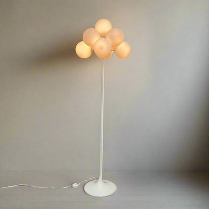Lampadaire blanc vintage Lightolier